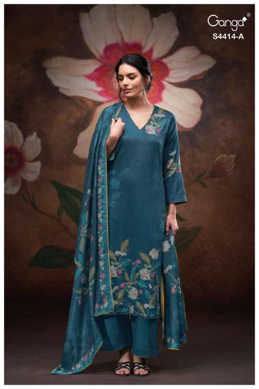 Ganga nirisha 4414 buy dress material in wholesale